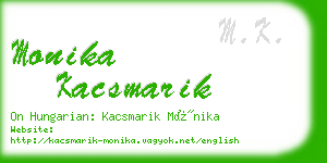 monika kacsmarik business card